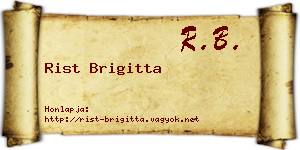 Rist Brigitta névjegykártya